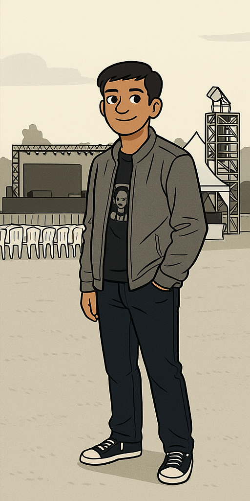 Cartoon profile - dark mode