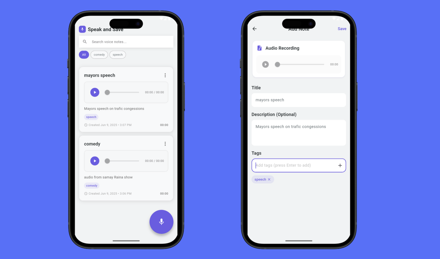 Voice Notes App